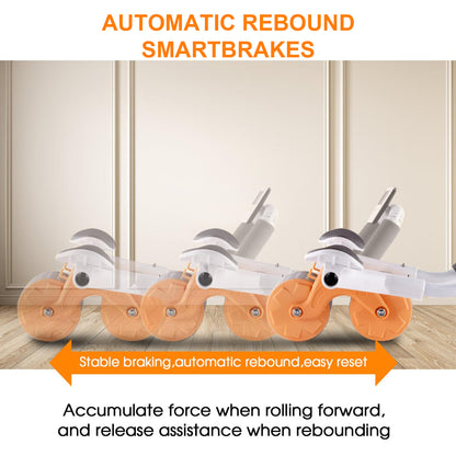 2025 New with Timer Ab Abdominal Exercise Roller Elbow Support, Abs Roller Wheel Core Exercise Equipment, Automatic Rebound Abdominal Wheel