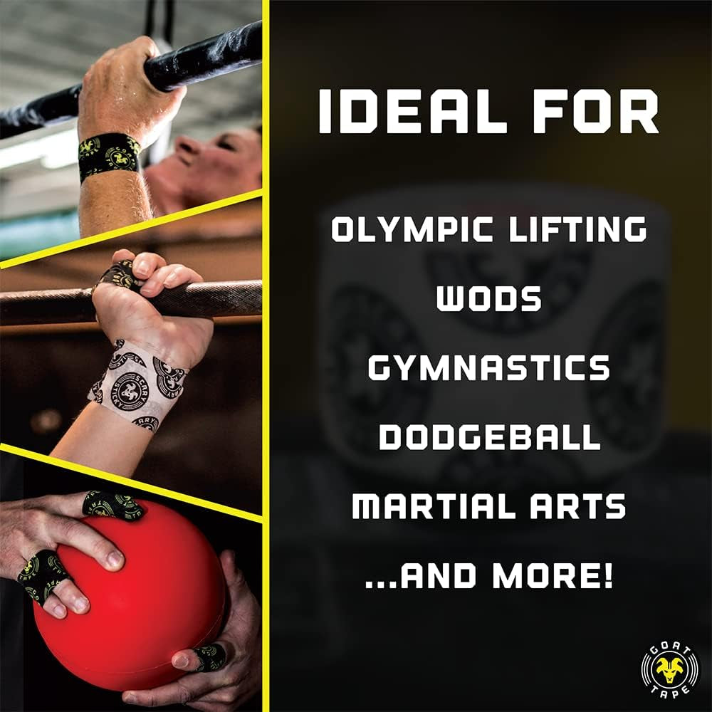Scary Sticky Premium Athletic Tape | Weightlifting Tape | Thumb Tape for Hook Grip – Sticks with You through the Toughest Fitness Workouts and Lifts