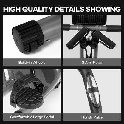 3In1 Folding Exercise Bike Magnetic Upright Bike with Pulse Sensor Indoor Cycling Stationary Exercise Bike Perfect for Home Use