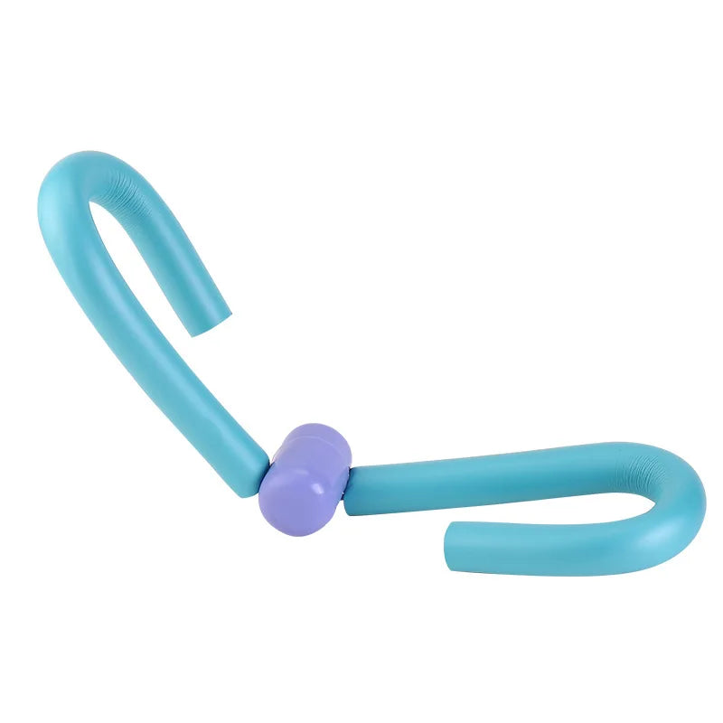Blue and purple Pelvic Power Pro hip and thigh strength trainer for kegel exercises and core toning on white background.