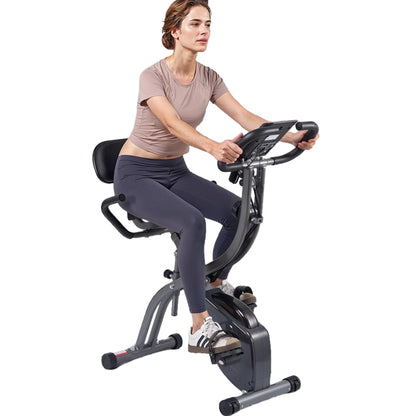 3In1 Folding Exercise Bike Magnetic Upright Bike with Pulse Sensor Indoor Cycling Stationary Exercise Bike Perfect for Home Use