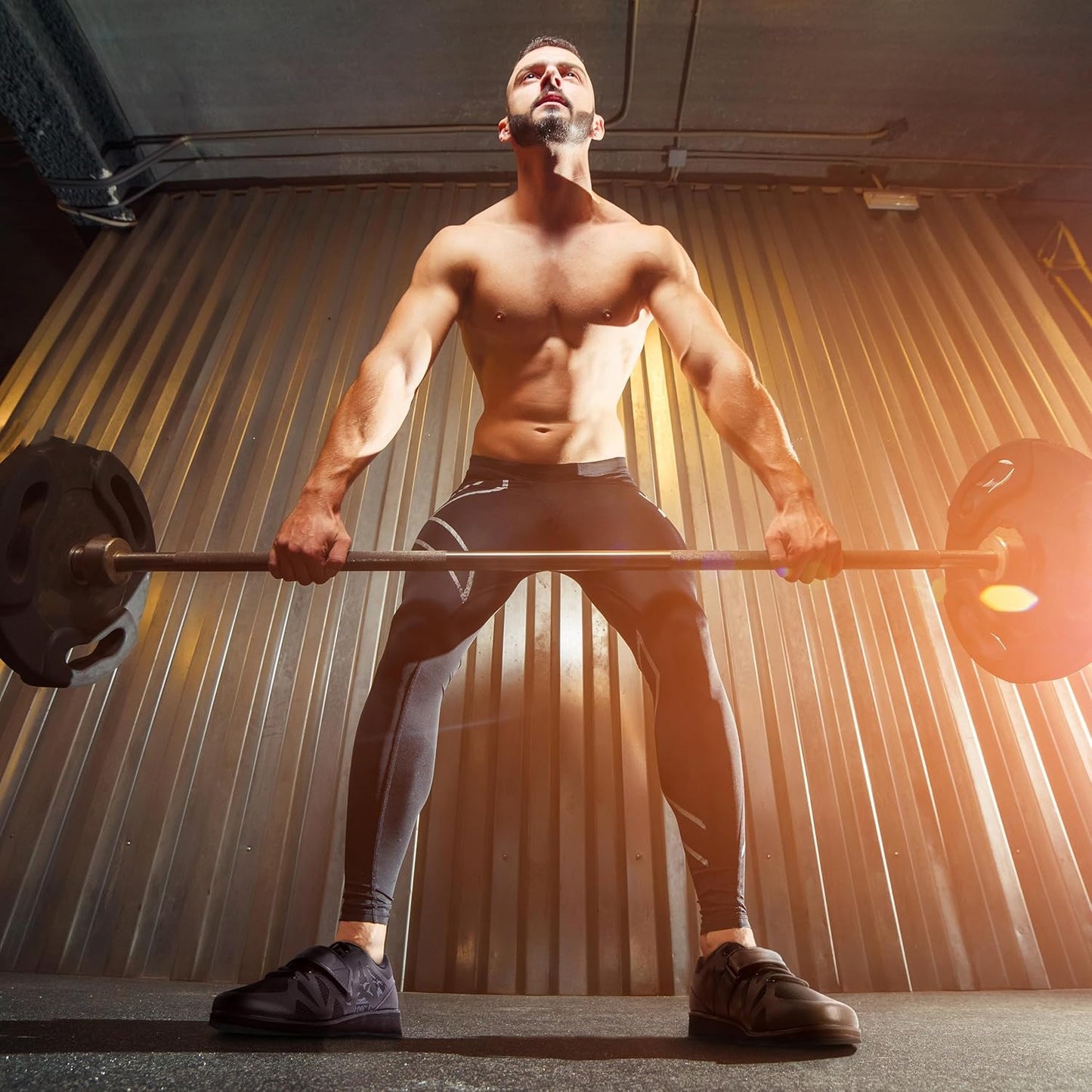 MEGIN Deadlift Shoes – Elevated Heel Gym Footwear for Powerlifting, Weightlifting & Strength Training – Non-Slip Sole Lifting Shoes for Men